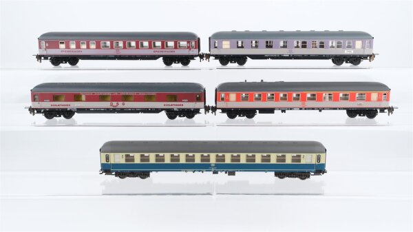 Unbekannt H0 Konvolut Speisewagen Schlafwagen "DSG" Abteilwagen 1./2. Kl. DB