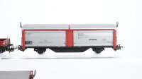 Märklin H0 Konvolut Schiebewandwagen Niederbordwagen mit Radladern DB