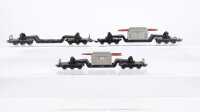 Märklin H0 Konvolut Tiefladewagen teilweise mit...