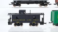 Unbekannt H0 Konvolut US Tank Car "Texaco" Box Car "Pennsylvania Sante Fe" Caboose "Baltimore and Ohio" T.C.X. u.a.