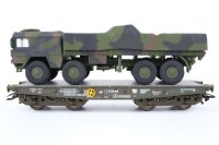 Märklin H0 48713 Schwerlast-Flachwagen mit LKW 10 T GL  Rlmmps 650 der DB AG