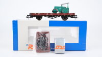 Roco H0 47786 Rungenwagen mit Walze "Schwarz...