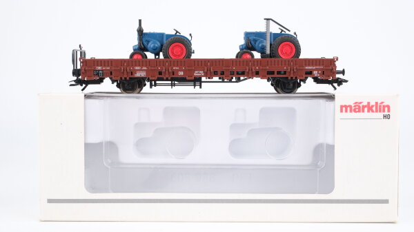 Märklin H0 46948 Rungenwagen mit Traktoren Rlmms 58 der DB