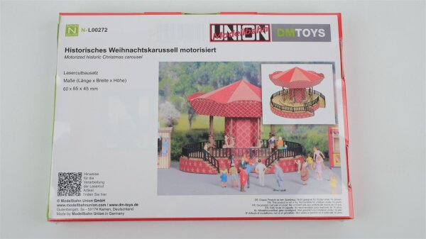 DM-Toys N N-L00272 Historisches Weihnachtskarussell motorisiert