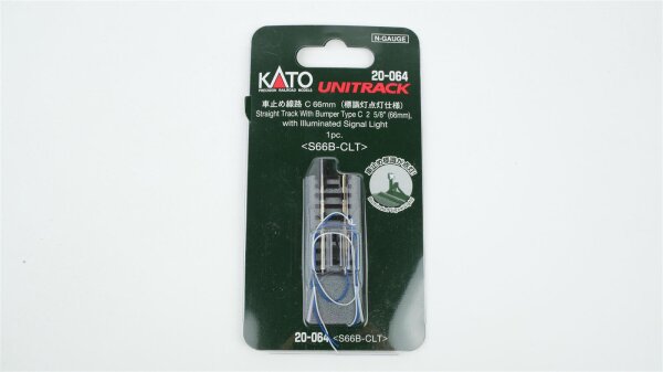 Kato N 20-064 Unitrack Gleisende mit Prellbock 66 mm