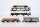Märklin H0 Konvolut Schwerlastrungenwagen mit Ladung, 2 Drehschemelwagen mit Baumstämmen, Autotransportwagen, Seitenwandschiebewagen DB