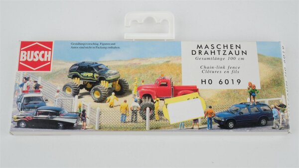 Busch H0 6019 Maschendrahtzaun 100cm
