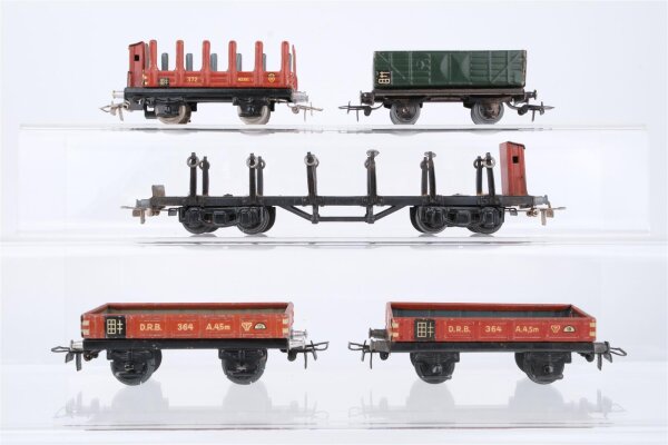 Märklin H0 Konvolut Rungenwagen mit Bremserhaus Niederbordwagen Hochbordwagen DR u.a.