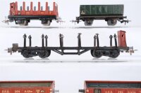 Märklin H0 Konvolut Rungenwagen mit Bremserhaus Niederbordwagen Hochbordwagen DR u.a.