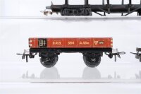 Märklin H0 Konvolut Rungenwagen mit Bremserhaus Niederbordwagen Hochbordwagen DR u.a.
