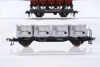 Unbekannt H0 Konvolut Behältertragwagen "Von Haus zu Haus" Muldenkippwagen DB