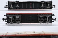 Märklin H0 Konvolut Niederbordwagen teilbeladen mit Plandach/LKW DB