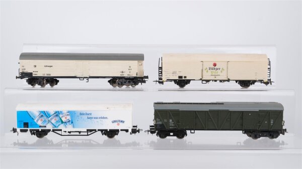 Piko H0 Konvolut gedeckte Güterwagen "Lübzer Pils Gerolsteiner" Kühlwagen DR u.a.