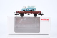 Märklin H0 00761-17 Niederbordwagen mit Max Maier...