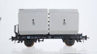 Roco H0 Konvolut Kranwagen Rungenwagen Behältertragwagen mit Kohleladung DB (Abbrüche, Kurbel fehlt)