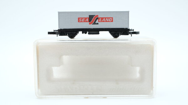 Märklin Z 8616 Behälter-Tragwagen mit Container "SeaLand" DB