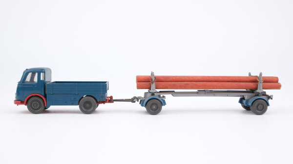 Wiking H0 Mercedes LKW LB331 mit Langholzanhänger
