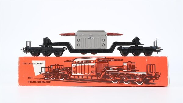 Märklin H0 4617 Tiefladewagen mit Transformator (Energie-Versorgung Schwaben AG) SST 53  St 52 der DB