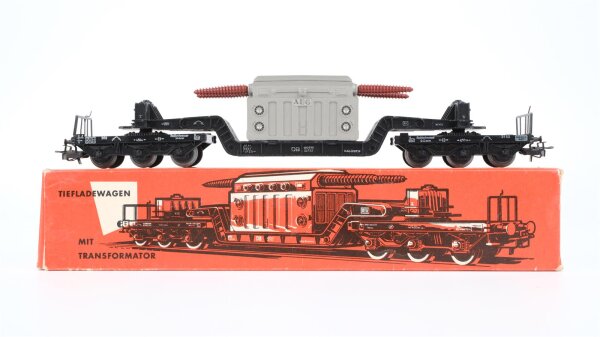 Märklin H0 4617 Tiefladewagen mit Transformator (Energie-Versorgung Schwaben AG) SST 53  St 52 der DB