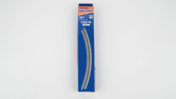 Tomix N 1851 Fine Track 4x gebogenes Gleis 280 mm 45°