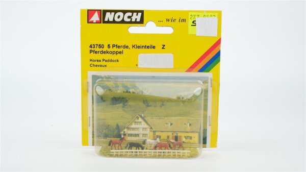 NOCH Z 43750 5 Pferde, Pferdekoppel