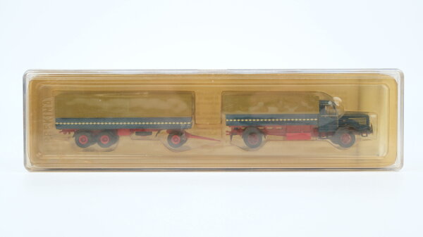 Brekina H0 74509 Büssing 8000 S Lastzug blau-rot-grau