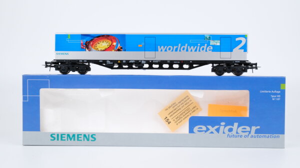 Roco H0 47874 Containerwagen "Siemens worldwide" exider AAE
