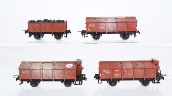 Trix H0 Konvolut Klappdeckelwagen teilweise mit Bremserhaus Hochbordwagen mit Ladung DB