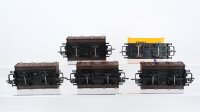 Faller eTrain Spur 0 Konvolut 4 Hochbordwagen Kipplore "OHU" DB/u.a.