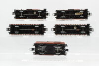 Märklin H0 Konvolut gedeckte Güterwagen Tiertransportwagen Niederbordwagen mit Bremserhaus teilbeladen DB u.a.