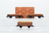 Märklin H0 Konvolut Hochbordwagen mit Holz...