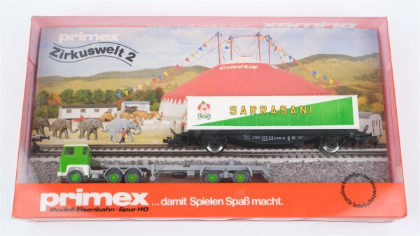Primex H0 4585 Güterwagen-Set Zirkuswelt 2 Sarrasani