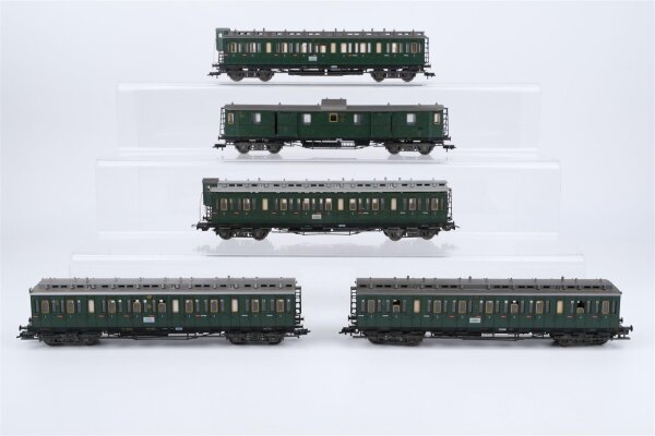 Fleischmann H0 Konvolut Abteilwagen 3. Kl. teilweise mit Bremserhaus Gepäckwagen DR