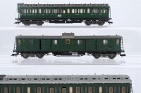 Fleischmann H0 Konvolut Abteilwagen 3. Kl. teilweise mit Bremserhaus Gepäckwagen DR