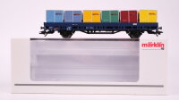 Märklin H0 48505 Niederbordwagen mit...