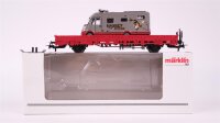 Märklin H0 48611 Niederbordwagen mit Hymer Wohnmobil...