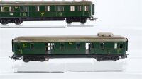 Märklin H0 Konvolut Packwagen "346/4", Postwagen "346/5" Blech (Beleuchtung ungetestet)