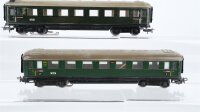 Märklin H0 Konvolut Personenwagen "346/1" Personenwagen mit Zugschluss "346/1" Blech (Beleuchtung ungetestet)
