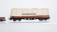 Märklin H0 Konvolut 2 Niederflurwagen "Rollende Landstrasse", Niederbordwagen, Planwagen DB