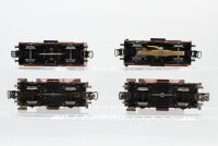 Märklin H0 Konvolut 2 Schotterwagen, gedeckter Güterwagen "Stückgut-Schnellverkehr", gedeckter Güterwagen mit Zugschluss (ungestetet) DB