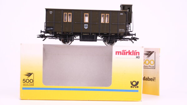 Märklin H0 4500 Bahnpostwagen 3059 Post (60-01) K.P.E.V.