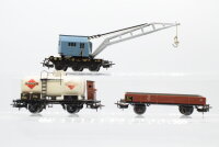 Märklin H0 Konvolut Kranwagen und Kranschutzwagen,...