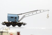 Märklin H0 Konvolut Kranwagen und Kranschutzwagen, Kesselwagen "314 Gasolin" mit Bremserhaus DB/u.a.