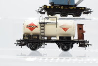 Märklin H0 Konvolut Kranwagen und Kranschutzwagen, Kesselwagen "314 Gasolin" mit Bremserhaus DB/u.a.