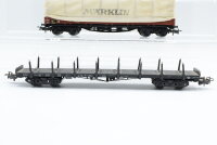 Märklin H0 Konvolut Schwerlastrungenwagen, Niederbordwagen, Niederbordwagen mit Plane, Schwerlastwagen mit Trafo "AEG" DB (unvollständig)