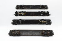 Märklin H0 Konvolut Packwagen, 2 Personenwagen 1.Kl. grün,  Personenwagen 2.Kl. blau DB (unvollständig)