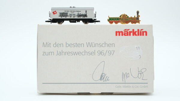 Märklin Z 80406 Güterwagen Ichqrs 377 (150 Jahre Schweizer Bahnen - Mit den besten Wünschen zum Jahreswechsel 96-97)