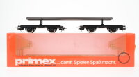 Primex H0 4598 Drehschemelwagen mit Schienenprofilen  H