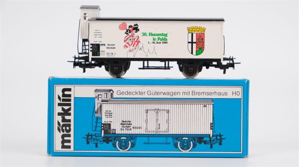 Märklin H0 4680 Güterwagen mit Bremserhaus "30.Hessentag in Fulda Deutsche Reichsbahn (DDR)
