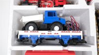 LGB G 21988 Set Circus Dampflok Stainz weiß mit Flachwagen und Beladung (unvollständig)